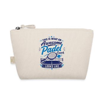 Padel Coach T-Shirt | Padel Tennis - Organic Pouch - nature - Front
