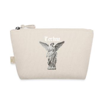 Techno Angel Gothic Statue Motif - Organic Pouch - nature - Front