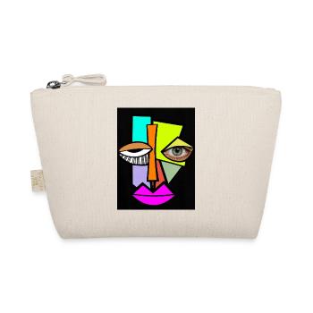Neon Geometric Face Pop Art - Organic Pouch - nature - Front