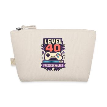 Level 40 erreicht – Gaming Geburtstag Spruch - Bio-Täschchen - Natur - Vorne