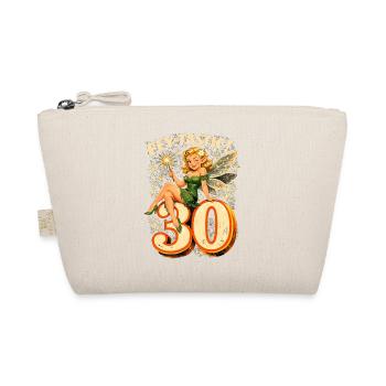 Fey-tastic: Retro 30th Birthday Fairy & Elf - Organic Pouch - nature - Front