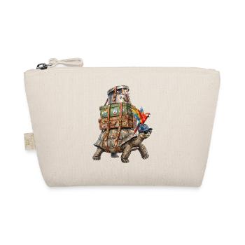 Turtle travelling with cat & parrot - Organic Pouch - nature - Front