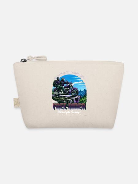 Vintage Motorbike Canyon Free Rider-Design. - Bio-Täschchen - Natur