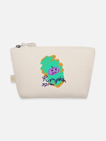 Niedlicher Vampirkürbis – Kürbisgewürz-Herbstdesign - Bio-Täschchen - Natur