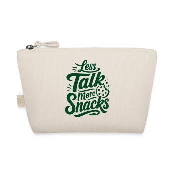 Less Talk More Snacks – Snack-Spruch - Bio-Täschchen - Natur - Vorne