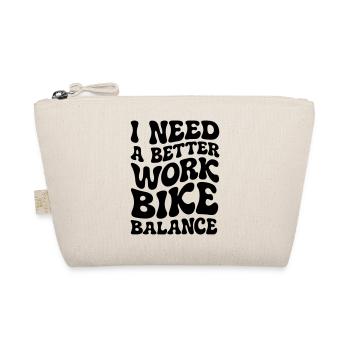 Work Bike Balance Siebziger-Stil-Typografie - Bio-Täschchen - Natur - Vorne