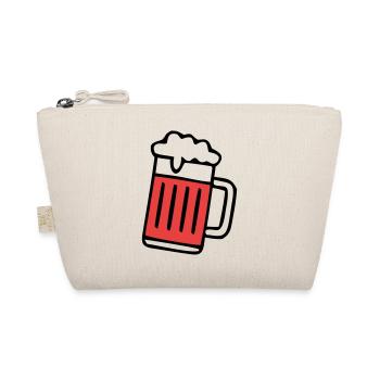 Roter Bierkrug Schaum Icon - Bio-Täschchen - Natur - Vorne