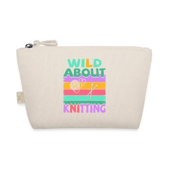 Stricken - Wild about knitting - Bio-Täschchen - Natur - Vorne
