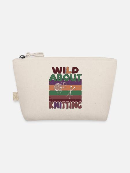 Stricken - Wild about knitting - Bio-Täschchen - Natur