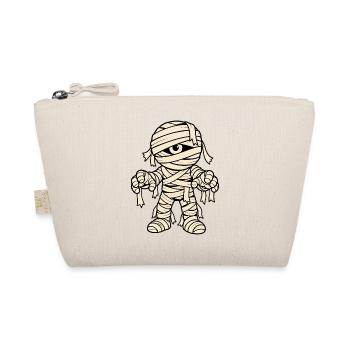 Halloween Mumie Charakter Grusel Cartoon Shirt - Bio-Täschchen - Natur - Vorne