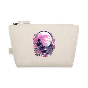 japanese cherry blossom Kirschblüten & Mond Japan - Bio-Täschchen - Natur - Vorne