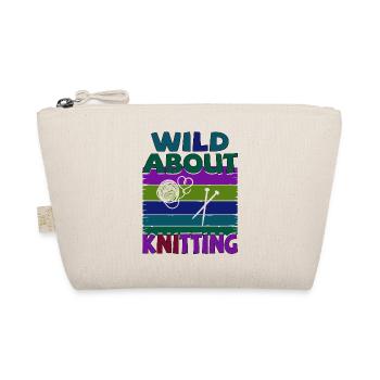 Stricken - Wild about knitting - Bio-Täschchen - Natur - Vorne