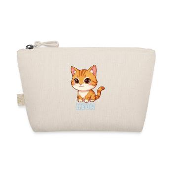 Niedliches Kätzchen-Miau-Cartoon-Katzen-Katzen-Design - Bio-Täschchen - Natur - Vorne