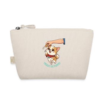 Corgi Biscuit Cheer Niedliches Hundedesign - Bio-Täschchen - Natur - Vorne