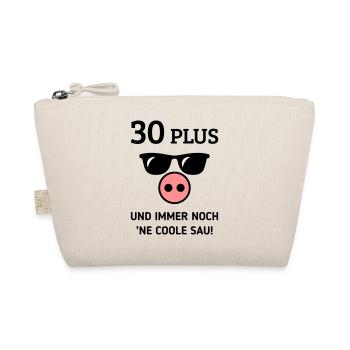 30 Plus Und Immer Noch ’Ne Coole Sau! (Geburtstag) - Bio-Täschchen - Natur - Vorne