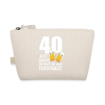 40 Geburtstag Bier Männer Lustiger Spruch - Bio-Täschchen - Natur - Vorne