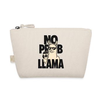 No Prob Llama – Lama mit Kaffeebecher - Bio-Täschchen - Natur - Vorne