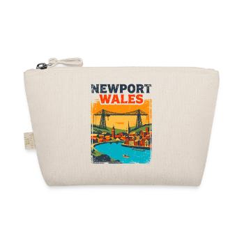 Retro Newport Wales City Skyline Sept - Bio-Täschchen - Natur - Vorne