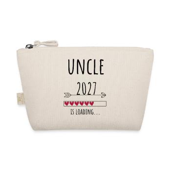 Pregnancy Announcement – Onkel 2027 Geschenk - Bio-Täschchen - Natur - Vorne