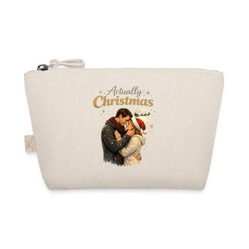 Romantische Weihnachtsumarmungen - Bio-Täschchen - Natur - Vorne