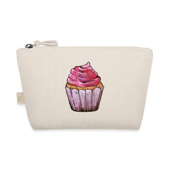 Pink Frost Cupcake Aquarell - Bio-Täschchen - Natur - Vorne