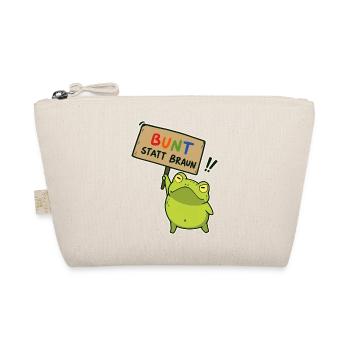 Bunter Demo-Frosch - Bio-Täschchen - Natur - Vorne