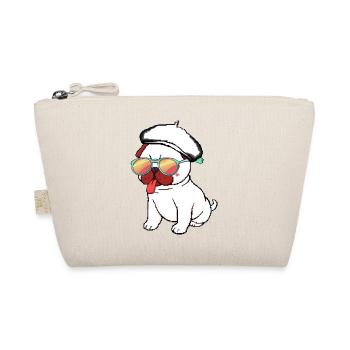 Dummer Zungen-Mops - Bio-Täschchen - Natur - Vorne