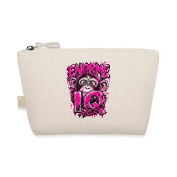 Enormous IQ – Funny Monkey Genius Design - Bio-Täschchen - Natur - Vorne