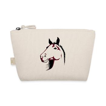 Pferd | Horse | Pferdekopf | reiten - Organic Pouch - nature - Front