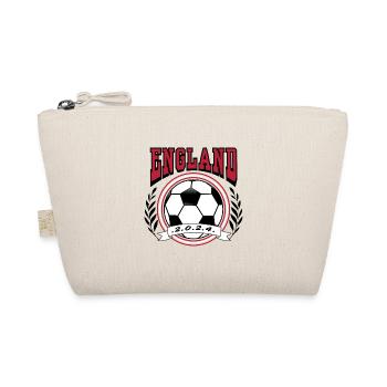 Football Soccer England Retro Style Fußball EM2024 - Bio-Täschchen - Natur - Vorne
