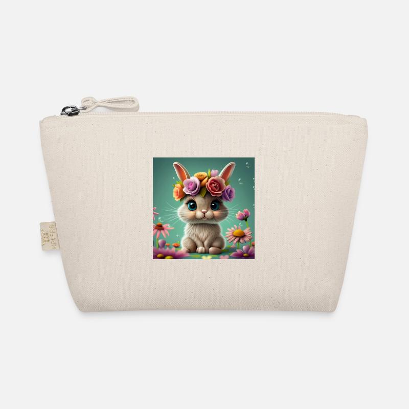 rabbit flowers Organic Pouch