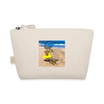 Grim Reaper with his favorite cocktail on the beach - Organic Pouch - nature - Front