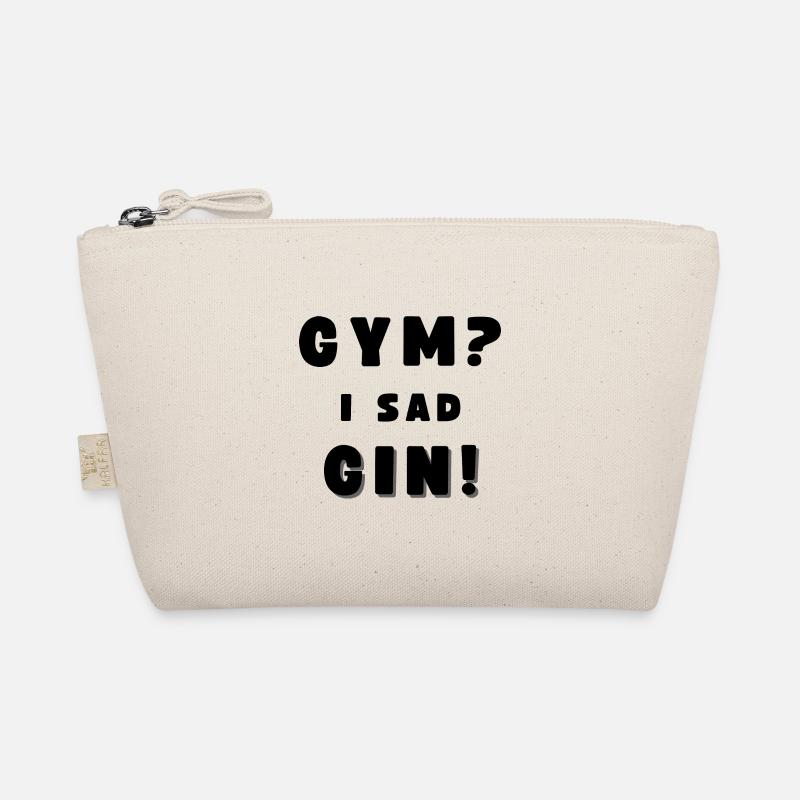 GYM? - I SAD GIN! Funny Drinking Alcohol Bio-Täschchen