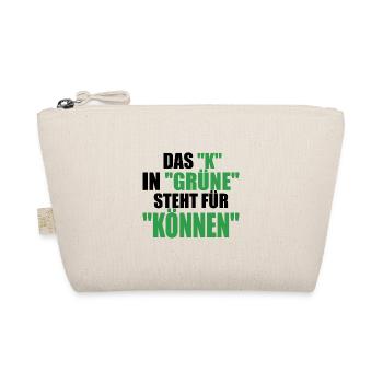 Witze Grüne Grünen Partei Öko Sprüche Klima Co2 - Bio-Täschchen - Natur - Vorne