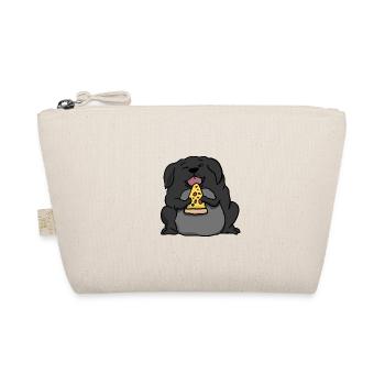 Fat Labrador Dog Eating Pizza Funny Comic Style - Organic Pouch - nature - Front