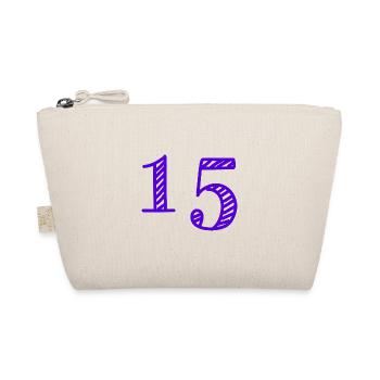 15 YEARS. 15th ANNIVERSARY. BIRTHDAY 15 YEARS. 15 - Organic Pouch - nature - Front