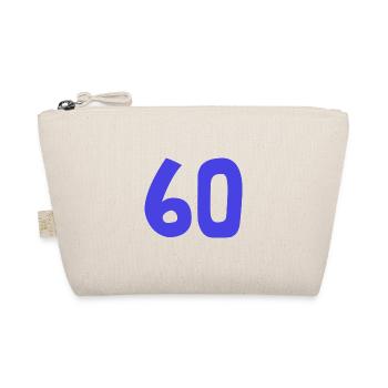 60. 60 YEARS. 60th ANNIVERSARY. 60TH BIRTHDAY. - Organic Pouch - nature - Front