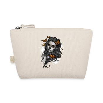 Day of the Dead Sugar Skull Girl - Organic Pouch - nature - Front