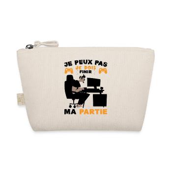 Attends Je Finis ma Partie Cadeau Humour Homme - Trousse biologique - nature - Devant