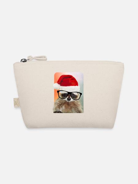 WEIHNACHTS-Shirt - Weihnachten Waschbär Racoon - Bio-Täschchen - Natur