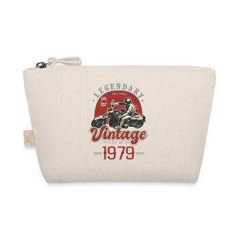 1979 Jubiläum Motorrad Biker Vintage Jahre - Bio-Täschchen - Natur - Vorne