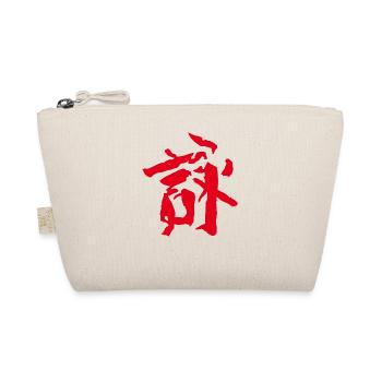 Song/ Poem KANJI Chinese / TUSCHE -Wingchun - Organic Pouch - nature - Front