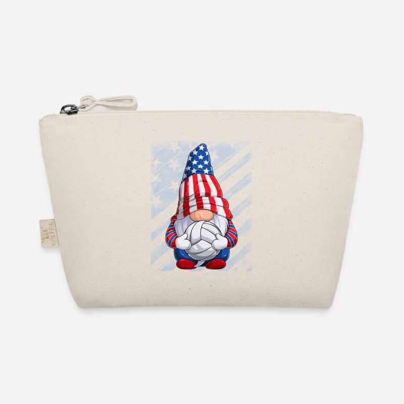 Gnome mit Volleyball oder Beachvolleyball Bio-Täschchen