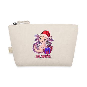 Santalotl Lustiges Wortspiel mit Axolotl Weihnacht - Bio-Täschchen - Natur - Vorne