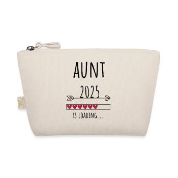 Schwangerschaft Tante Babyglück Geschenk - Bio-Täschchen - Natur - Vorne