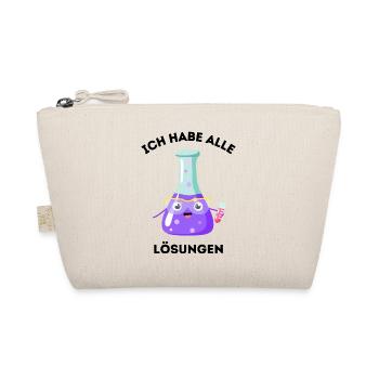 Ich habe alle Lösungen - Reagenzglas Chemie - Bio-Täschchen - Natur - Vorne
