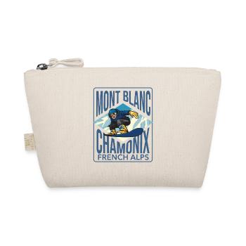 Chamonix Mont Blanc Snowboarden 3 - Bio-Täschchen - Natur - Vorne