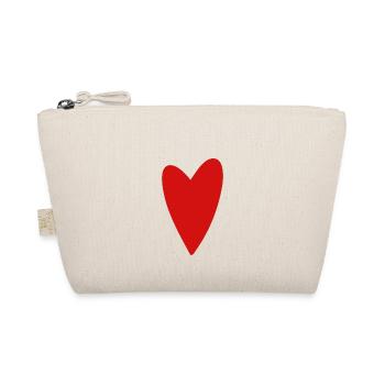 sweet red heart - Organic Pouch - nature - Front