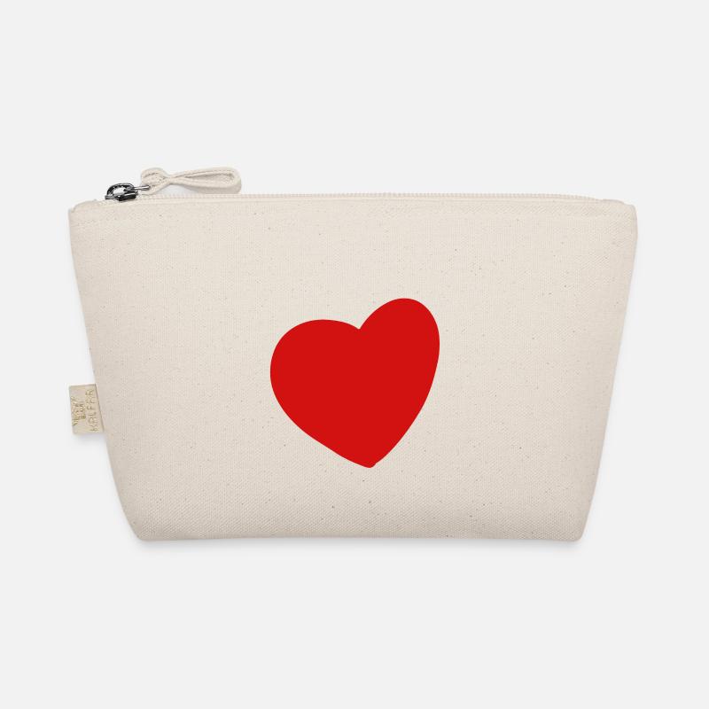 asymmetric red heart Organic Pouch