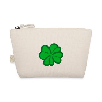 Cloverleaf green luck - Organic Pouch - nature - Front